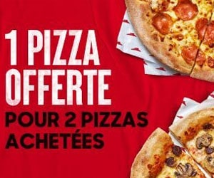 Bon plan PIZZA OFFERTE ! Pour deux pizzas achetées, la troisième est offerte